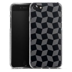 Silikon Glitter Case transparent-silber