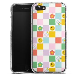 Silikon Glitter Case transparent-silber