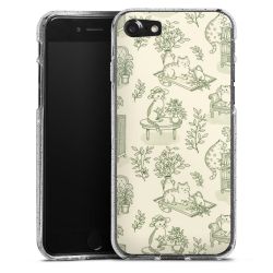 Silikon Glitter Case transparent-silber