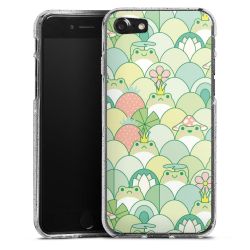 Silikon Glitter Case transparent-silber