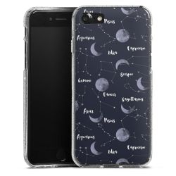 Silikon Glitter Case transparent-silber