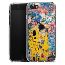 Silikon Glitter Case transparent-silber