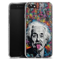 Silikon Glitter Case transparent-silber