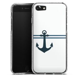 Silikon Glitter Case transparent-silber