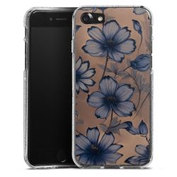 Silikon Glitter Case transparent-silber