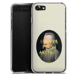 Silikon Glitter Case transparent-silber