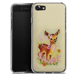 Silikon Glitter Case transparent-silber