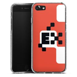 Silikon Glitter Case transparent-silber