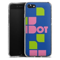 Silikon Glitter Case transparent-silber