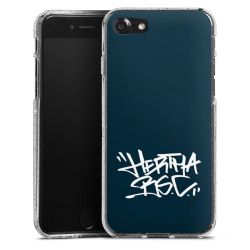 Silikon Glitter Case transparent-silber