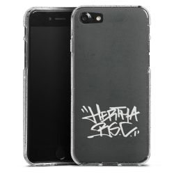 Silikon Glitter Case transparent-silber