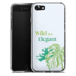 Silikon Glitter Case transparent-silber