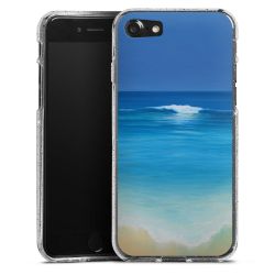 Silikon Glitter Case transparent-silber