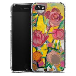 Silikon Glitter Case transparent-silber