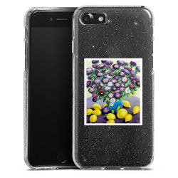 Silikon Glitter Case transparent-silber