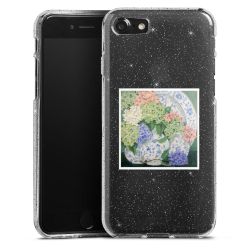 Silikon Glitter Case transparent-silber