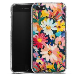 Silikon Glitter Case transparent-silber