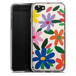 Silikon Glitter Case transparent-silber