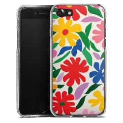 Silikon Glitter Case transparent-silber