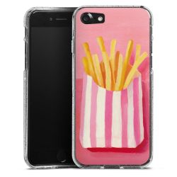 Silikon Glitter Case transparent-silber