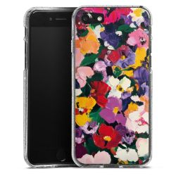 Silikon Glitter Case transparent-silber