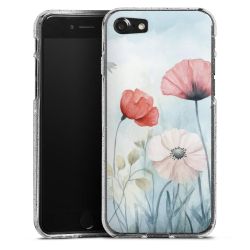 Silikon Glitter Case transparent-silber