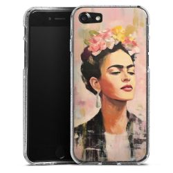 Silikon Glitter Case transparent-silber