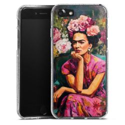 Silikon Glitter Case transparent-silber