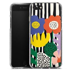 Silikon Glitter Case transparent-silber