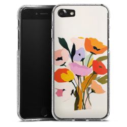 Silikon Glitter Case transparent-silber