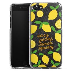 Silikon Glitter Case transparent-silber