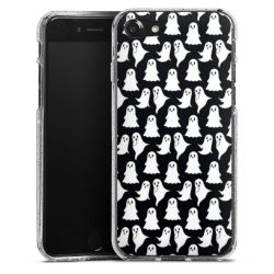 Silikon Glitter Case transparent-silber