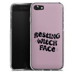 Silikon Glitter Case transparent-silber