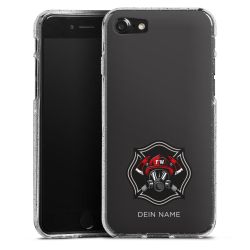 Silikon Glitter Case transparent-silber