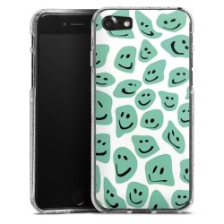 Silikon Glitter Case transparent-silber