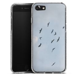 Silikon Glitter Case transparent-silber