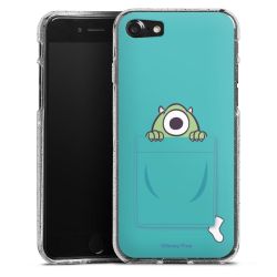 Silikon Glitter Case transparent-silber