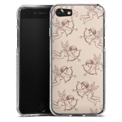 Silikon Glitter Case transparent-silber