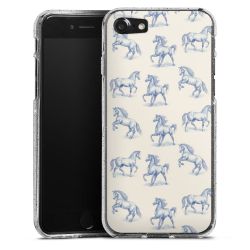 Silikon Glitter Case transparent-silber