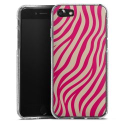 Silikon Glitter Case transparent-silber