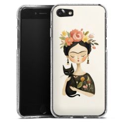 Silikon Glitter Case transparent-silber