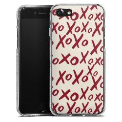 Silikon Glitter Case transparent-silber