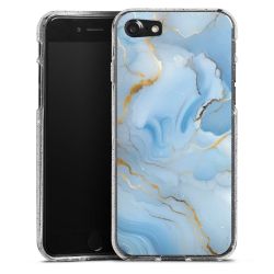 Silikon Glitter Case transparent-silber