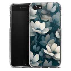 Silikon Glitter Case transparent-silber