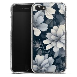 Silikon Glitter Case transparent-silber