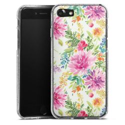 Silikon Glitter Case transparent-silber