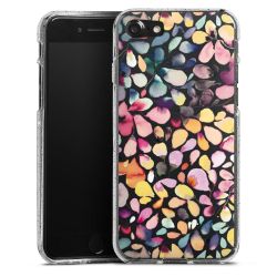 Silikon Glitter Case transparent-silber