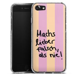 Silikon Glitter Case transparent-silber