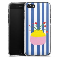 Silikon Glitter Case transparent-silber