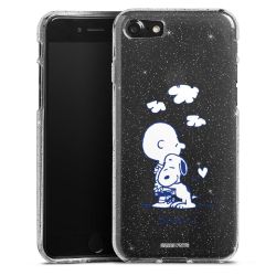 Silikon Glitter Case transparent-silber
